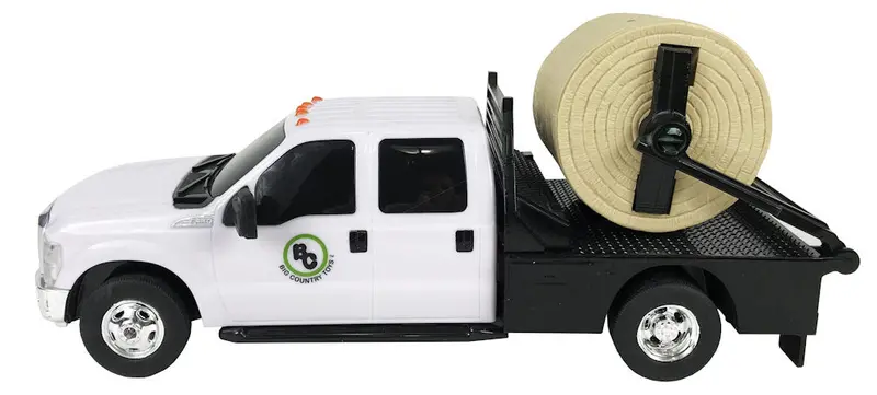 1/20 Ford F-350 Flatbed Truck with Bale Squeeze – Agricultural Transport Model