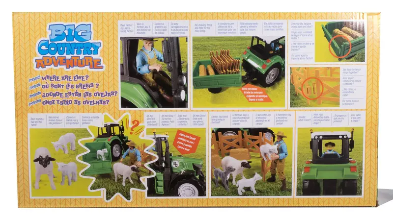 1/20 Sheep Farmer & Tractor Playset – Front Left Hub Cap Missing, Sold As-Is (#514SY)