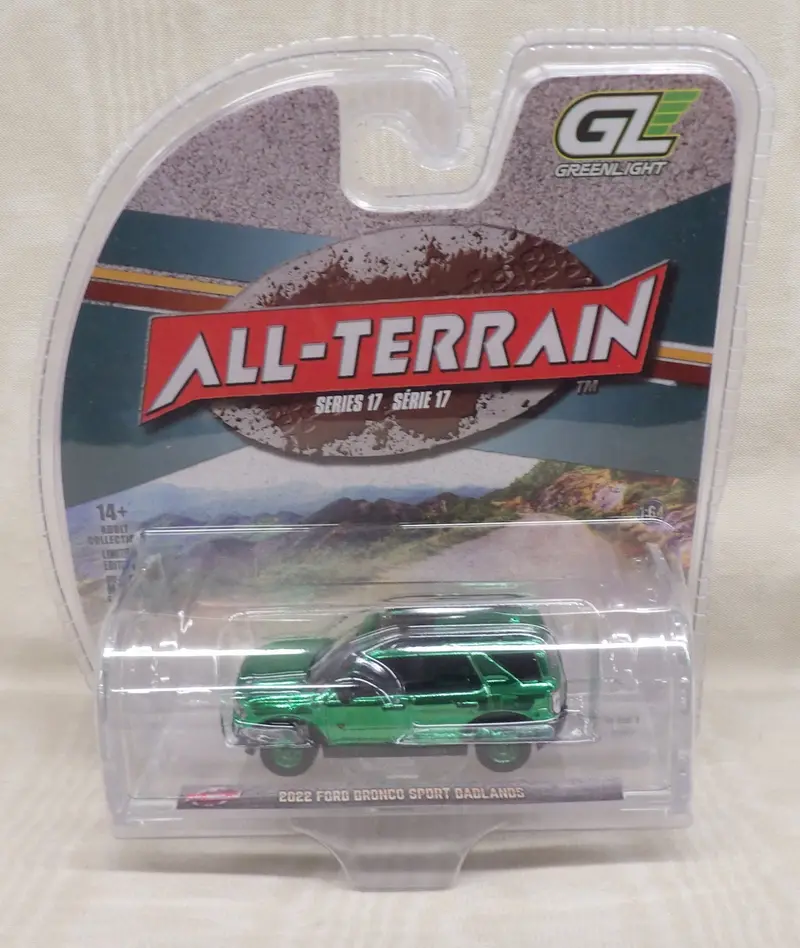1/64 2022 Ford Bronco Sport Badlands – Green Machines Chase Variant (#35310-FG)