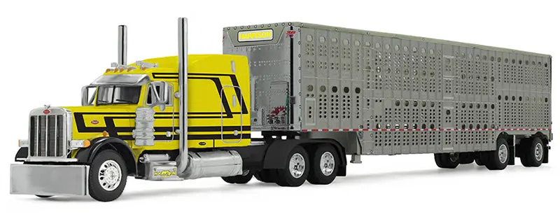 1/64 #60-2104 Harrison Trucking Peterbilt 379 with 63″ Sleeper & Wilson Silverstar Livestock Trailer