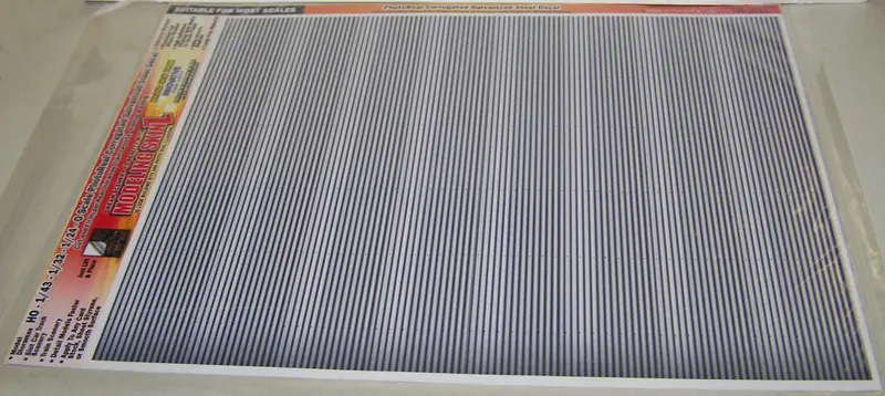 1/64 Photo-Real Corrugated Galvanized Steel Surface Decal #MG3814