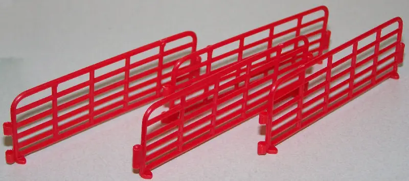 1/64 Red Farm Fence Panels – Modular Barnyard Accessory Set