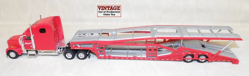 1/64 Red Miller Industries Freightliner XL w/ Auto Carrier Trailer – Model #36561