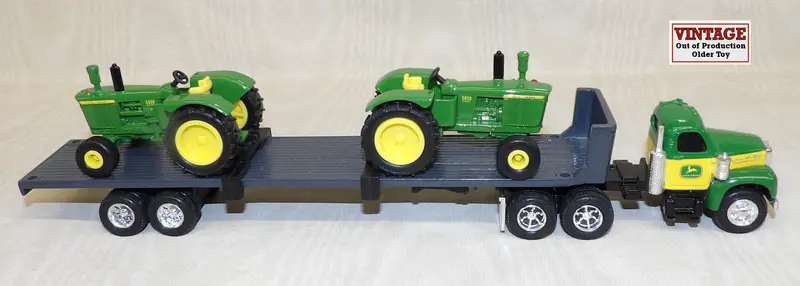 1/64 Scale John Deere Mack Semi Tractor-Trailer with 5020 Tractor Load – No Box, As-Is