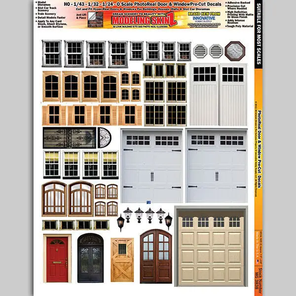 1/64 Scale Realistic Door and Window Decals #MG3838