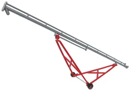 1/64 Silver-and-Red 80-Foot Grain Auger – Extended Farm Conveyor Model (#ST123)