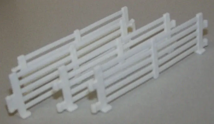 1/64 White Board Fence – Farm-Themed Scale Modeling Element