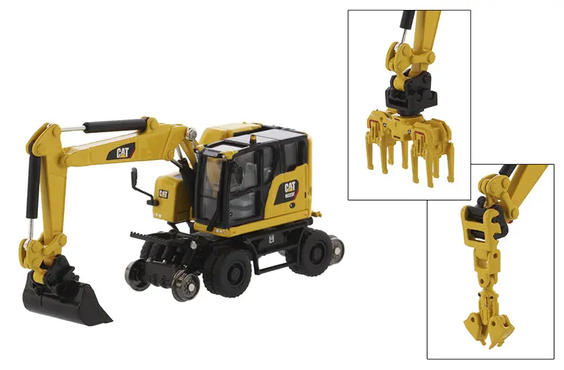 1/87-Scale Caterpillar M232F Railroad Excavator – Safety Yellow – #85612