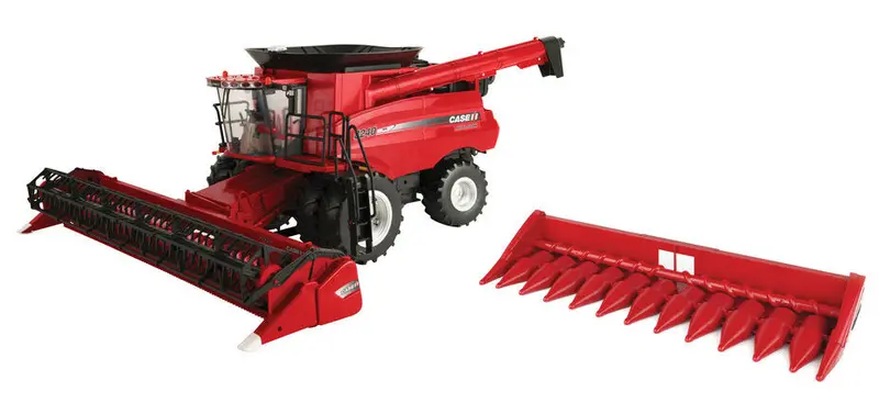 1:16 Case-IH 8240 Combine Harvester with Corn & Grain Heads