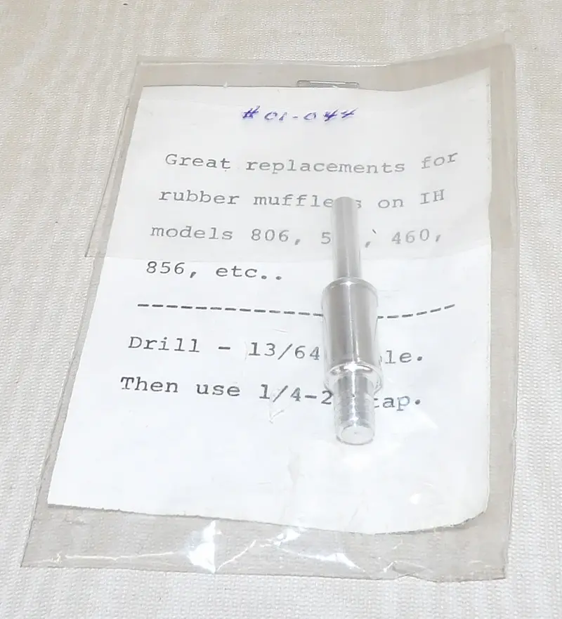 1:16 Turned Aluminum Exhaust Muffler – High-Fidelity Tractor Restoration Part