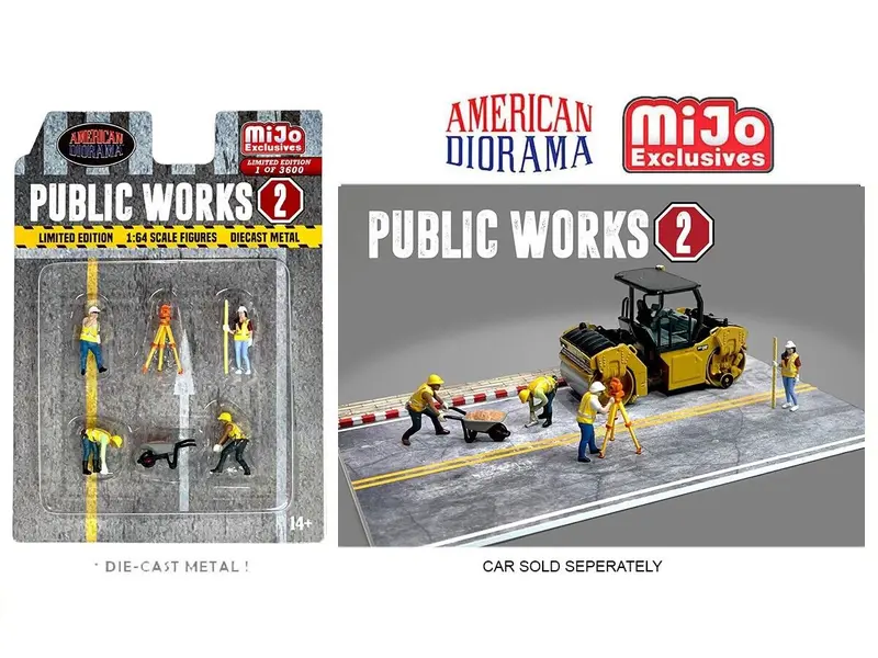 1:64 American Diorama Public Works Scene – Two-Character Figure Set
