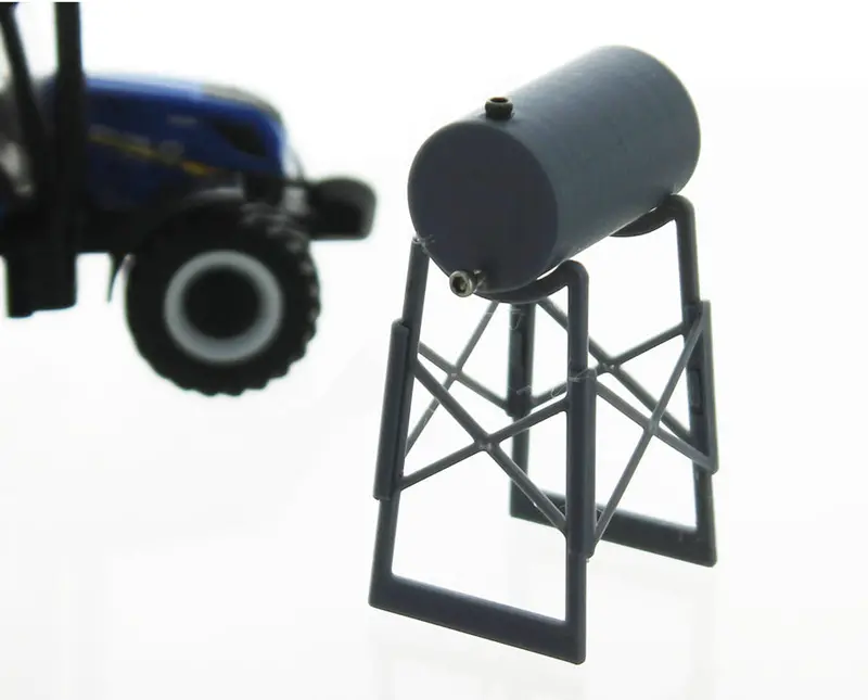 1:64 Gray 500-Gallon Fuel Tank on Legs – Precision-Molded Die-Cast Replica