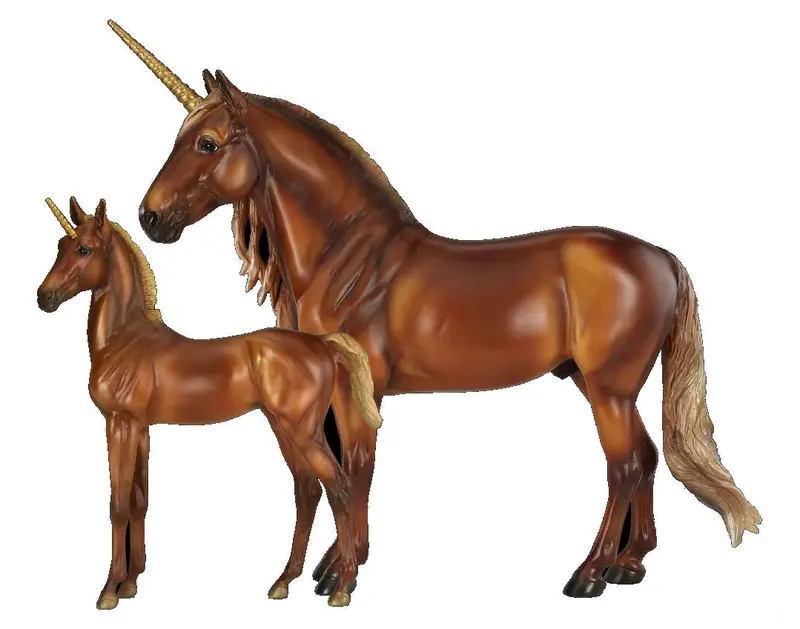 1:9 Unicorn Stallion and Foal Pair – Cyrus & Solana Fantasy Collectible Set