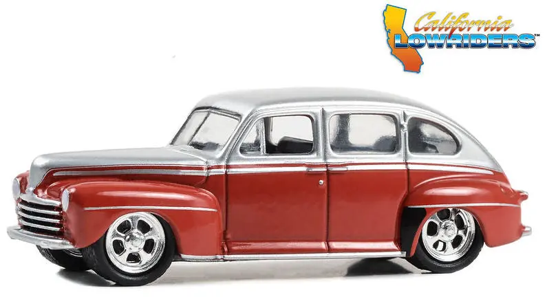 1947 Ford Fordor Super Deluxe Lowrider – Vintage Custom Car Model, 1:64 Scale, #63050-A
