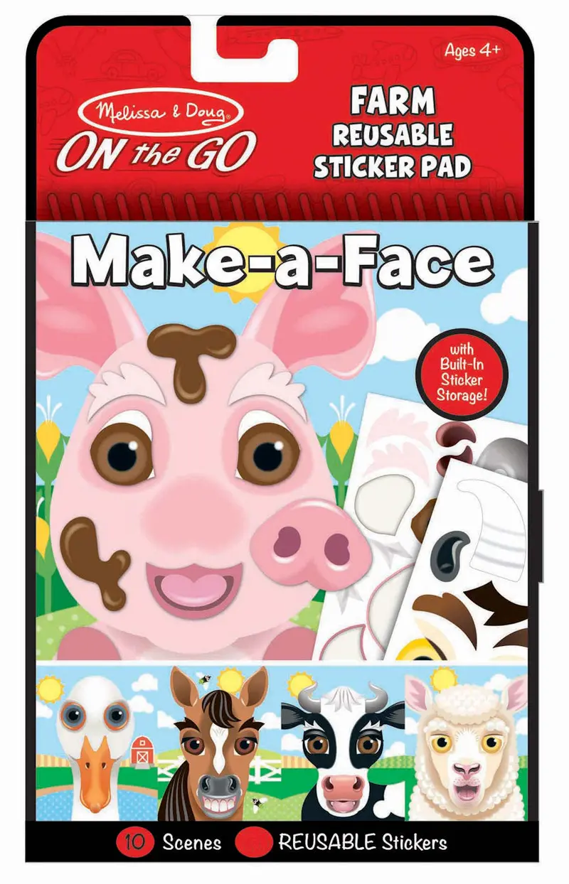 #30511 Make-a-Face Farm Reusable Sticker Pad for Kids