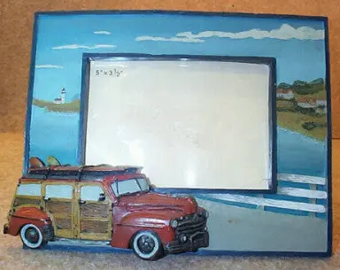 #35092 Retro-Style Vintage Car Photo Frame