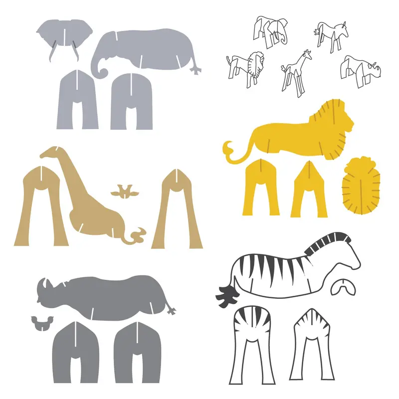 3D Zoo Animal Educational Set