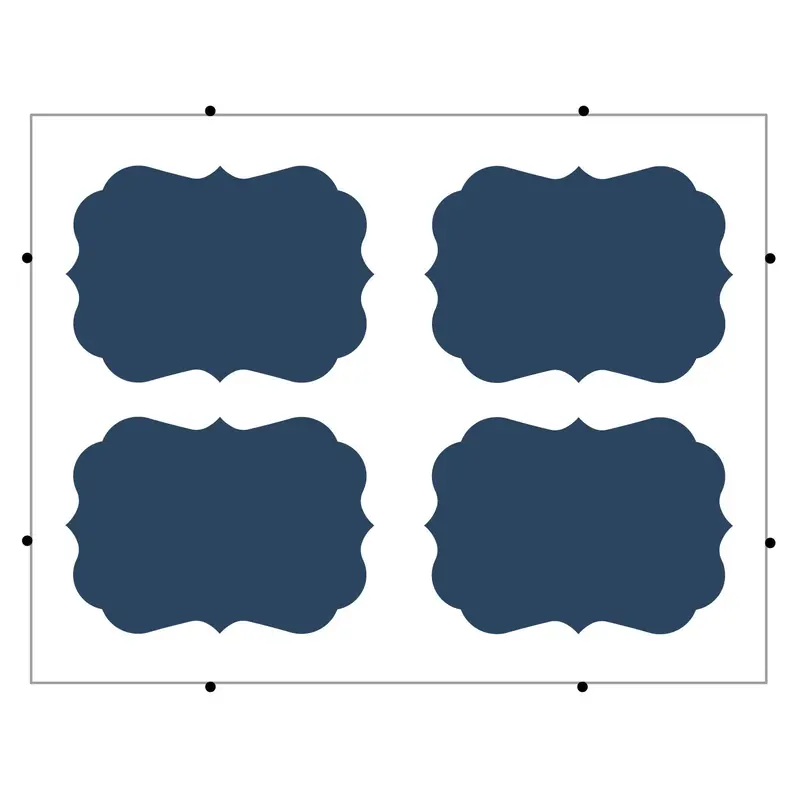 4-Bar Frame Card Mat – Ornamental Border – Pinnovation