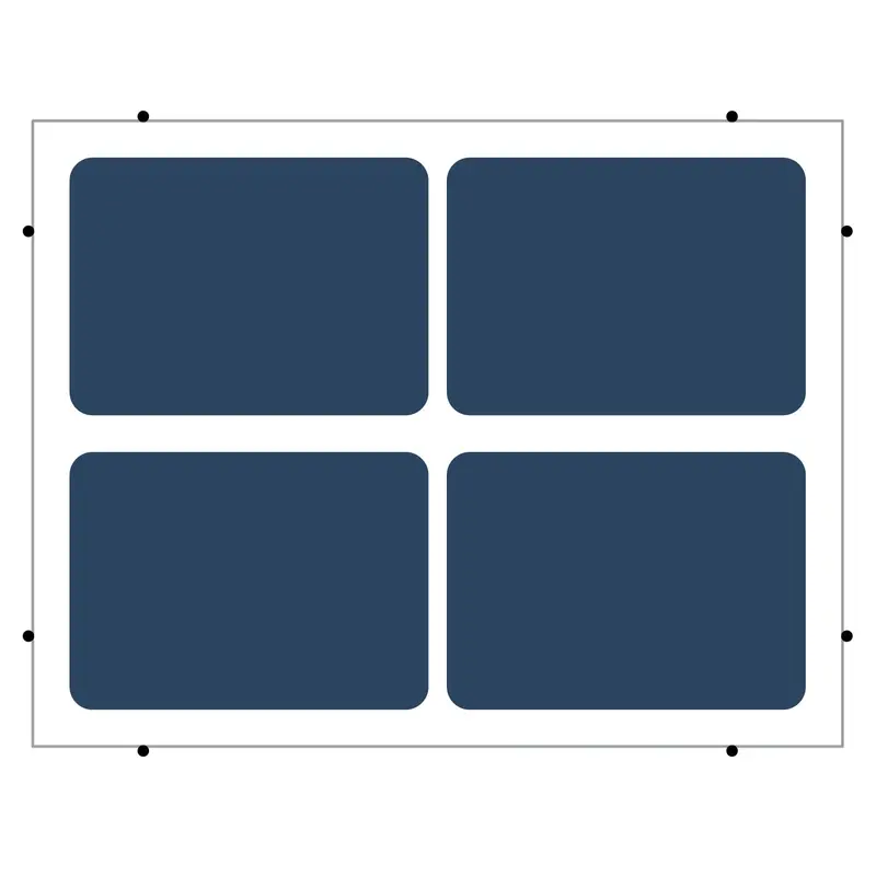 4-Bar Rounded Flat Cards – Smooth-Rounded Corner Cards for Soft, Contemporary Style by Pinnovation