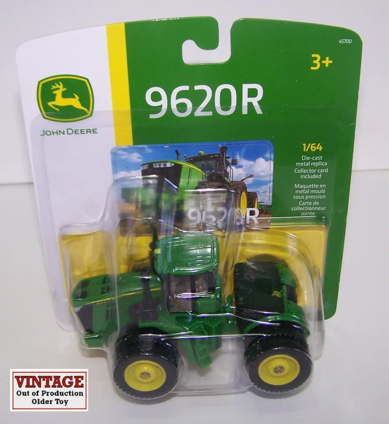 #45700 John Deere 9620R 4WD Tractor – 1:64 Scale Triple-Wheel Farm Model