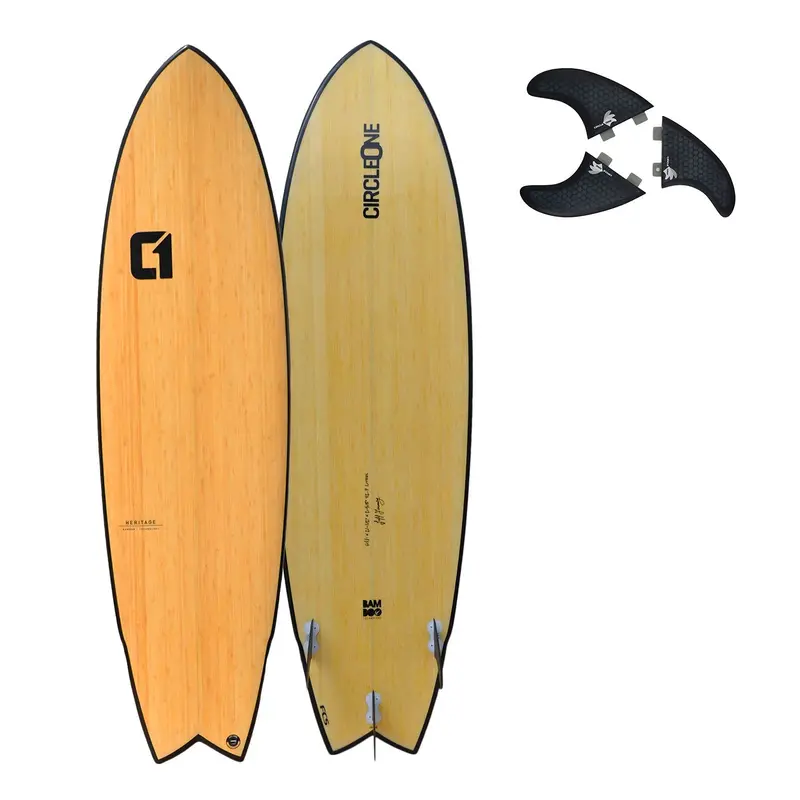 6ft 11in Bamboo Wing Swallow Tail Surfboard – Eco-Conscious Craftsmanship