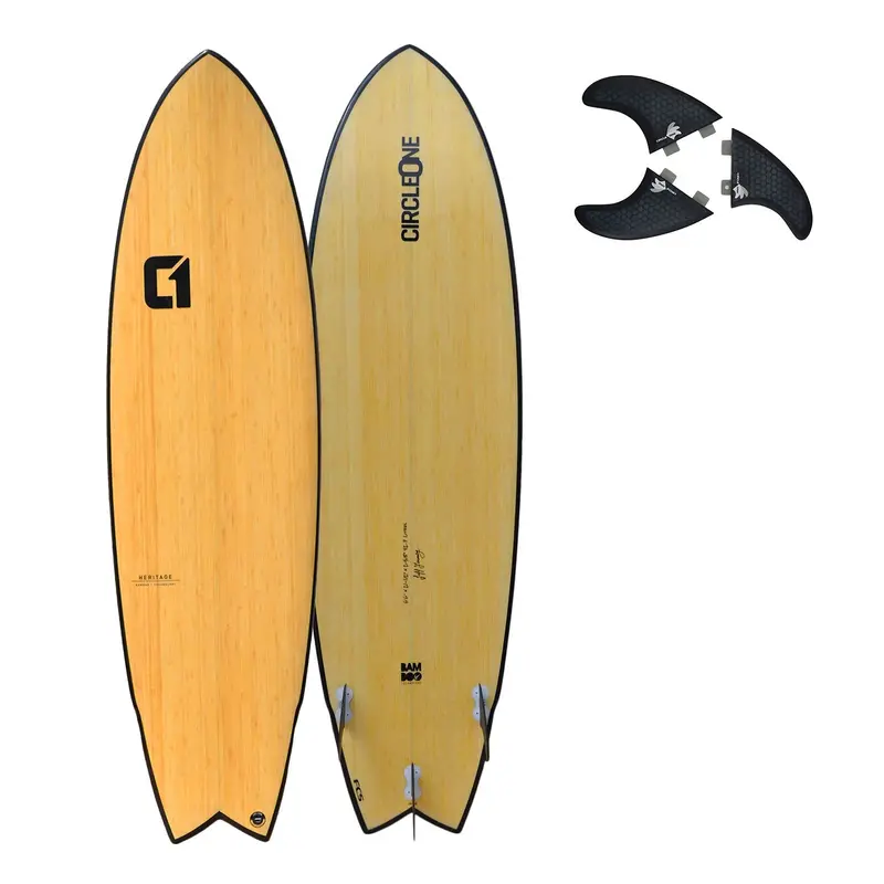6ft 6in Bamboo Wing Swallow Tail Shortboard – Eco-Conscious Surf Craft