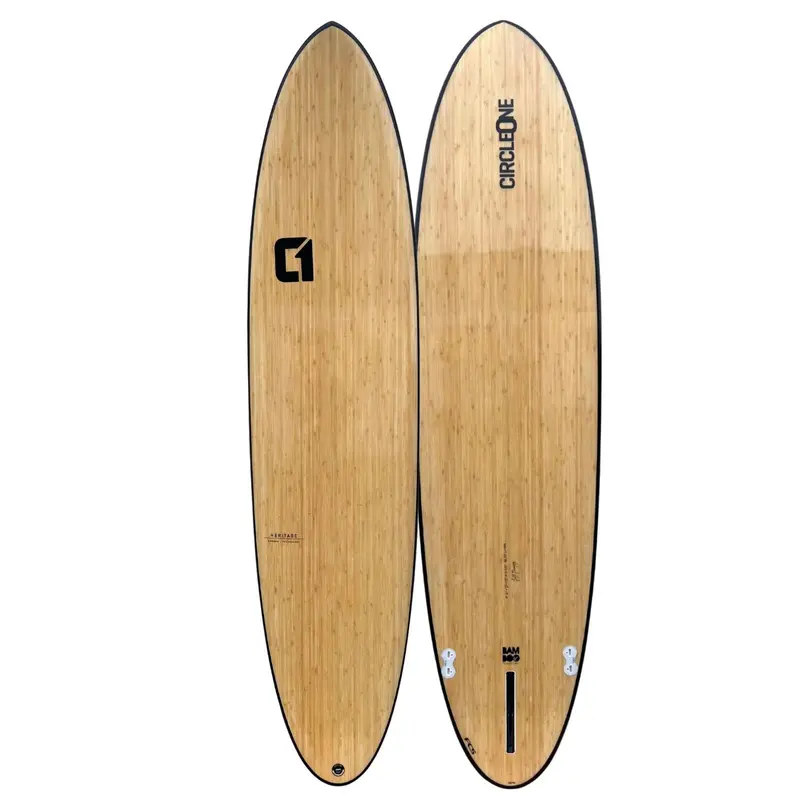 7ft 6in Bamboo Round Tail Mini Mal – Sustainable Hybrid Surfboard Design