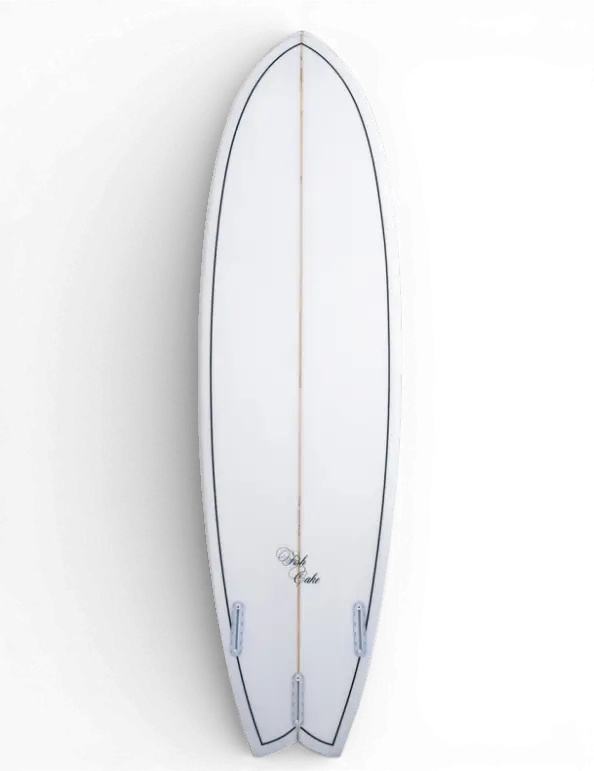 ABC Fishcake 6’9″ White Surfboard – Smooth Gliding Twin-Fin Shape