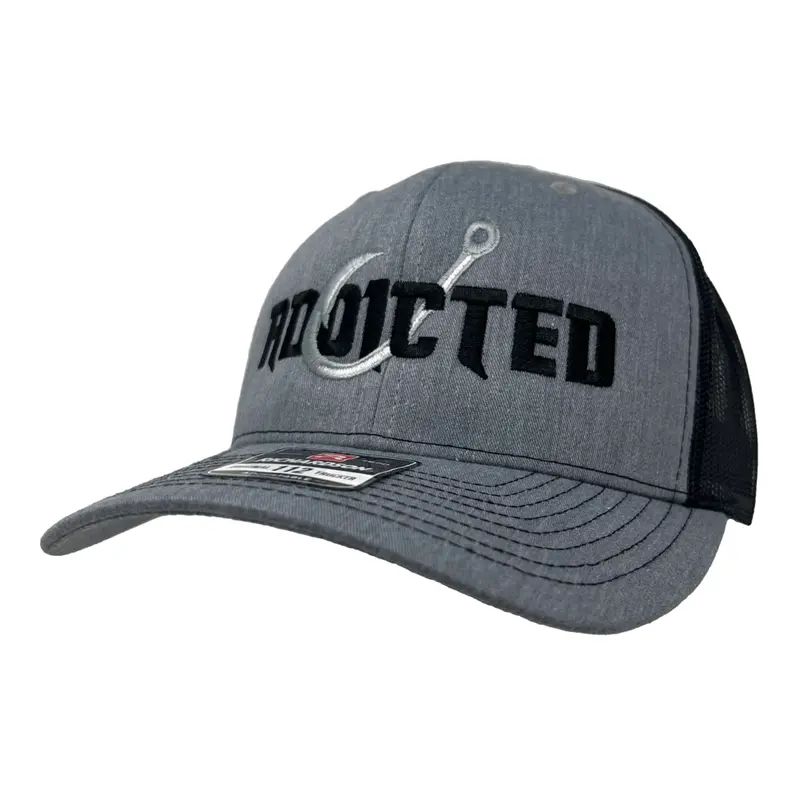 Addicted Classic Grey Trucker Hat – Breathable Mesh Back Cap