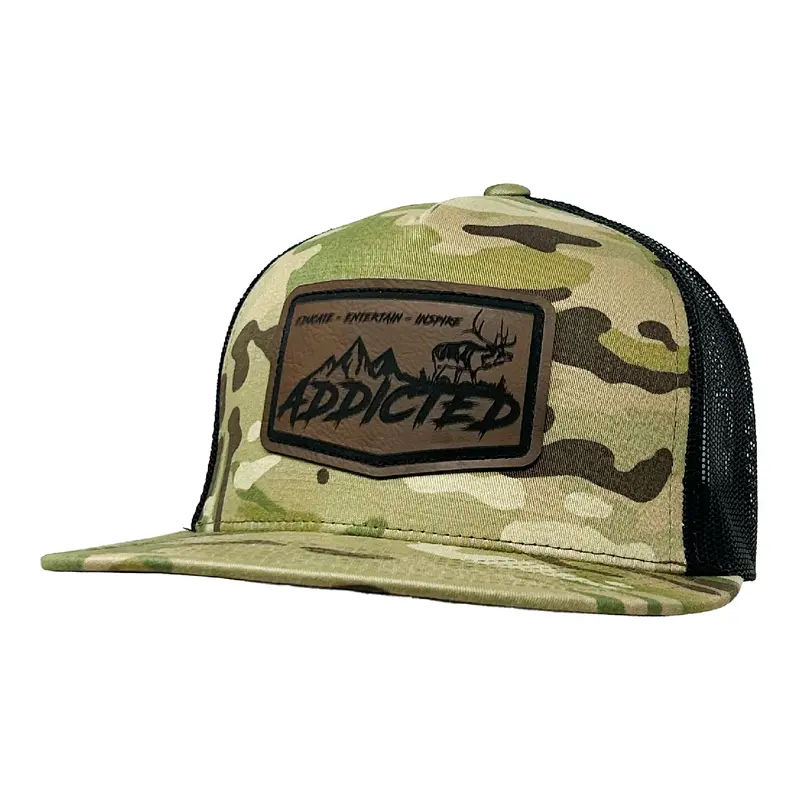 Addicted Hunting Flat-Bill Trucker Cap