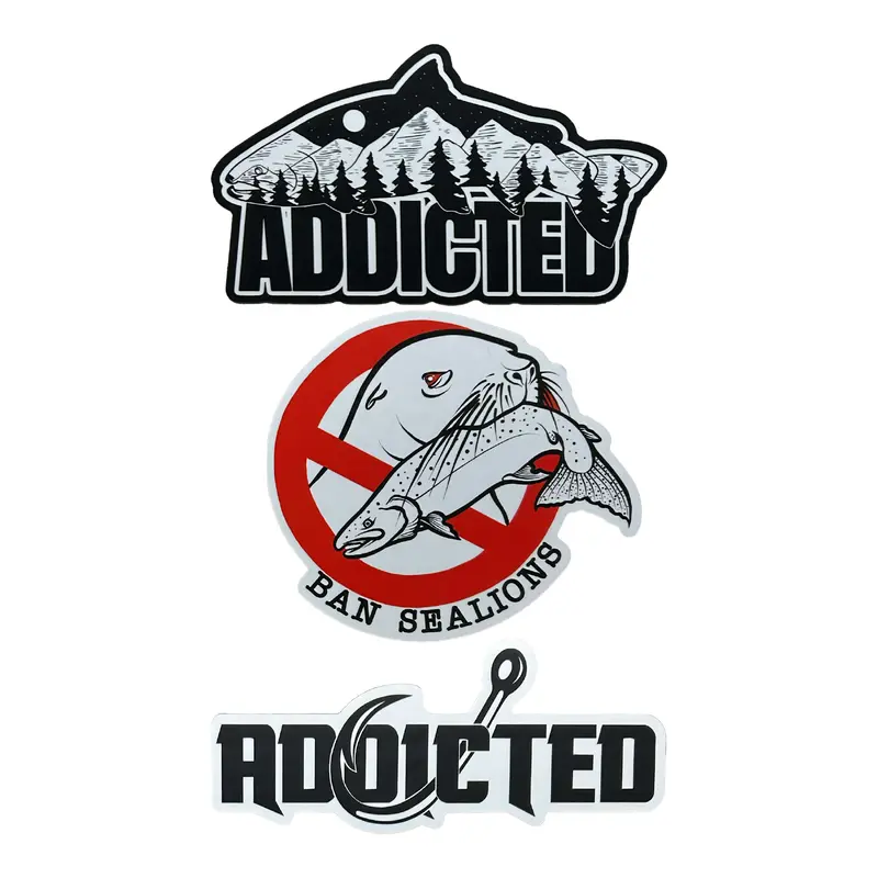 Addicted White-Out Graphic Sticker Pack