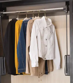 Adjustable Pull-Down Closet Organizer Rack