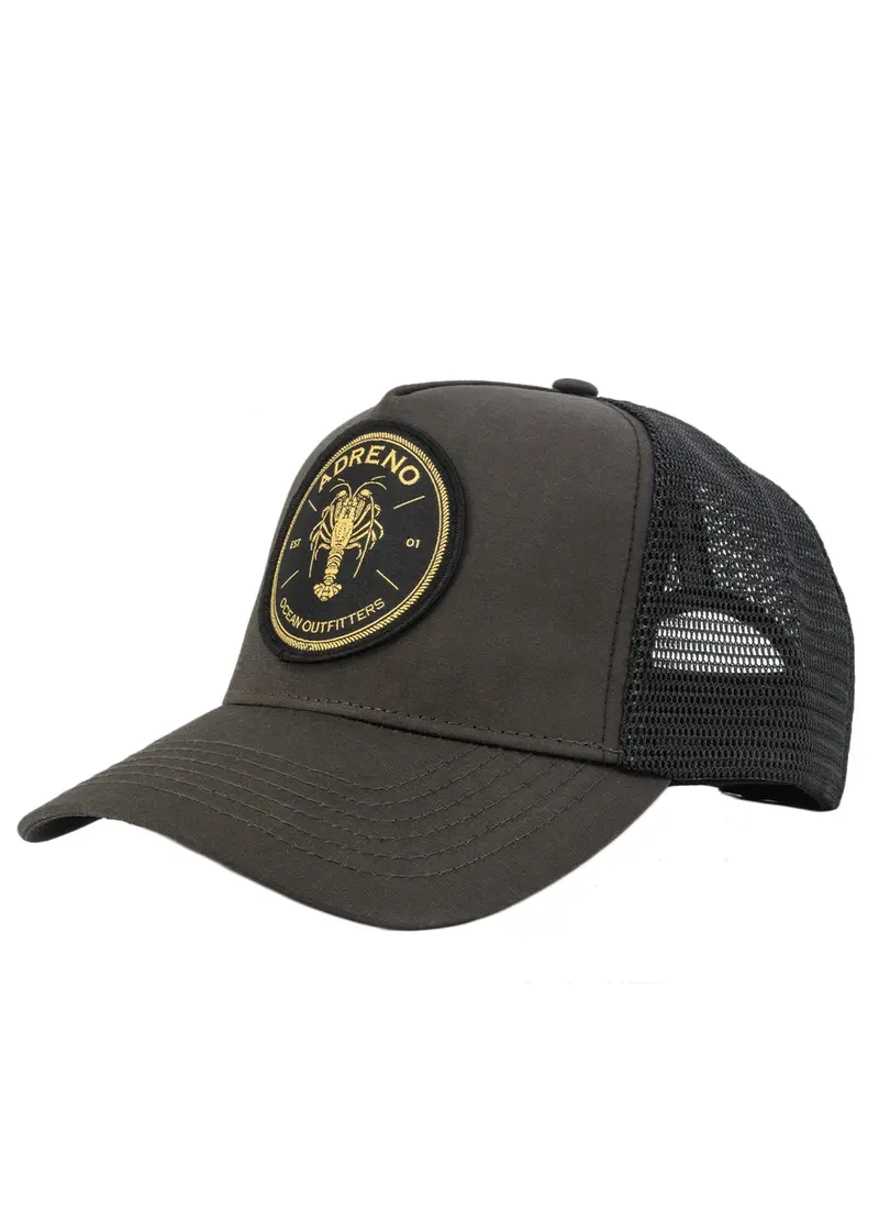 Adreno Cobber Snapback Trucker Hat with Woven Cray Logo