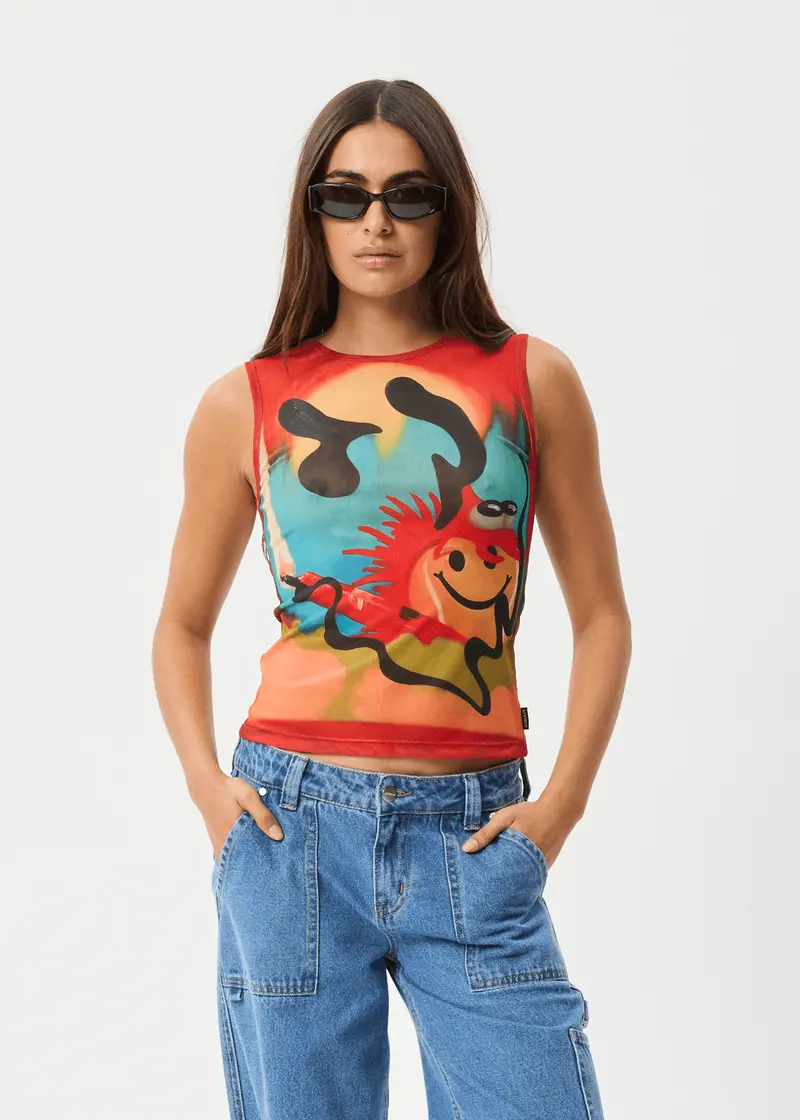 Afends Apocalypso Sheer Mesh Tank – Layering Essential