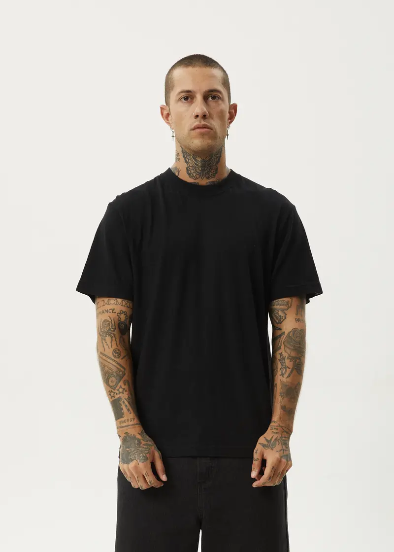 Afends Classic Retro Print T-Shirt in Black