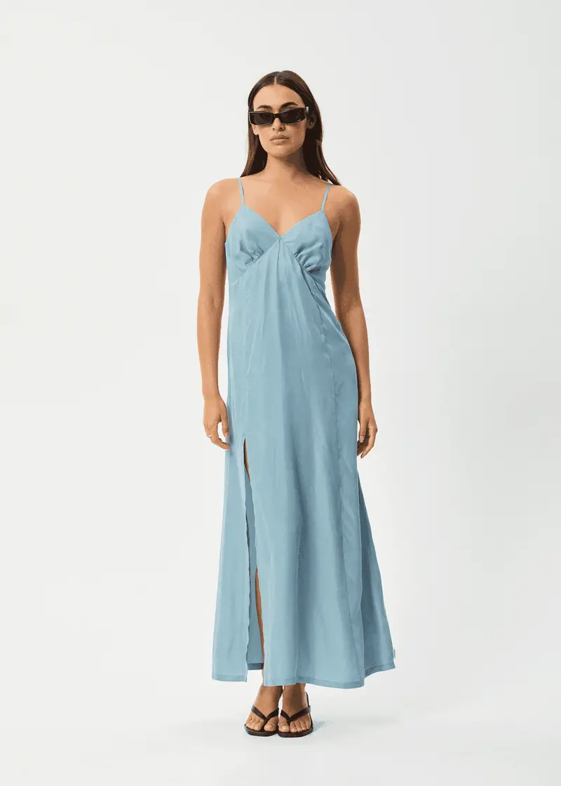 Afends Delia Cupro Maxi Dress – Silky Sustainable Fabric