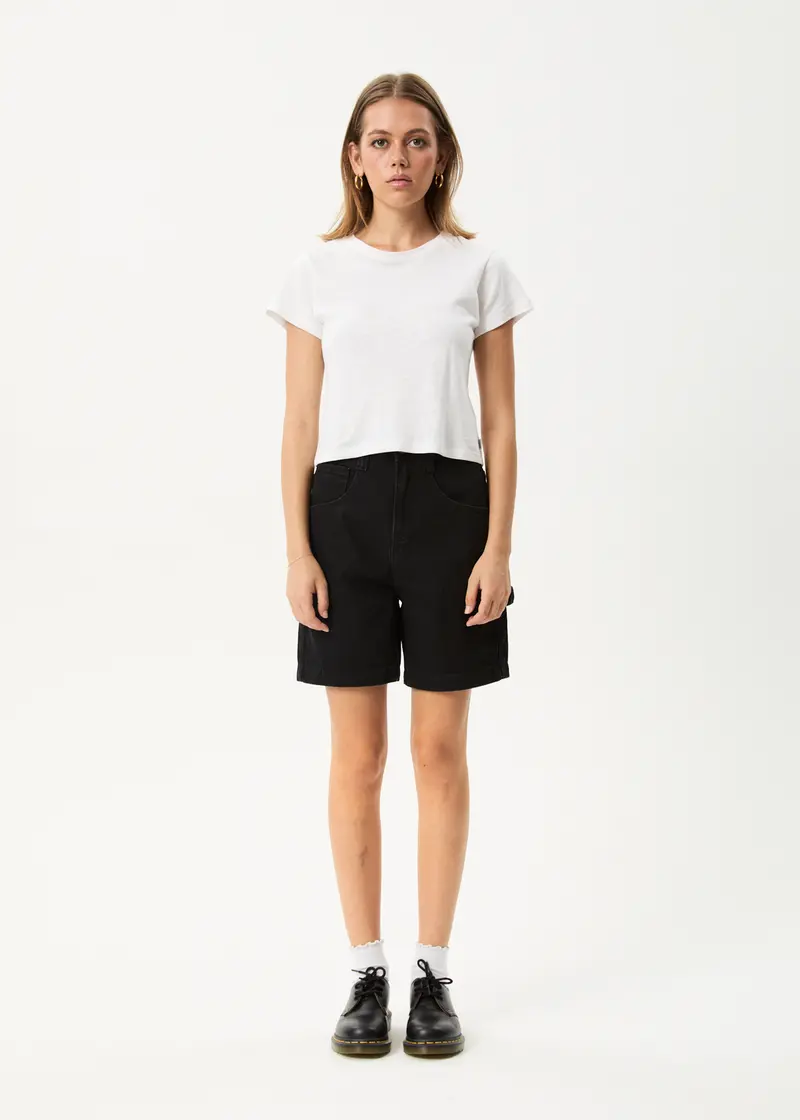 Afends Emilie Denim Shorts – Washed Black