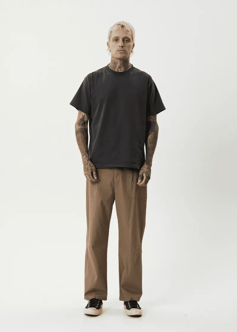 Afends Glider Pleated Fossil Trousers