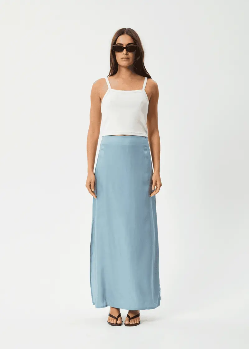 Afends Grace Cupro Maxi Skirt – Flowy Sustainable Bottom