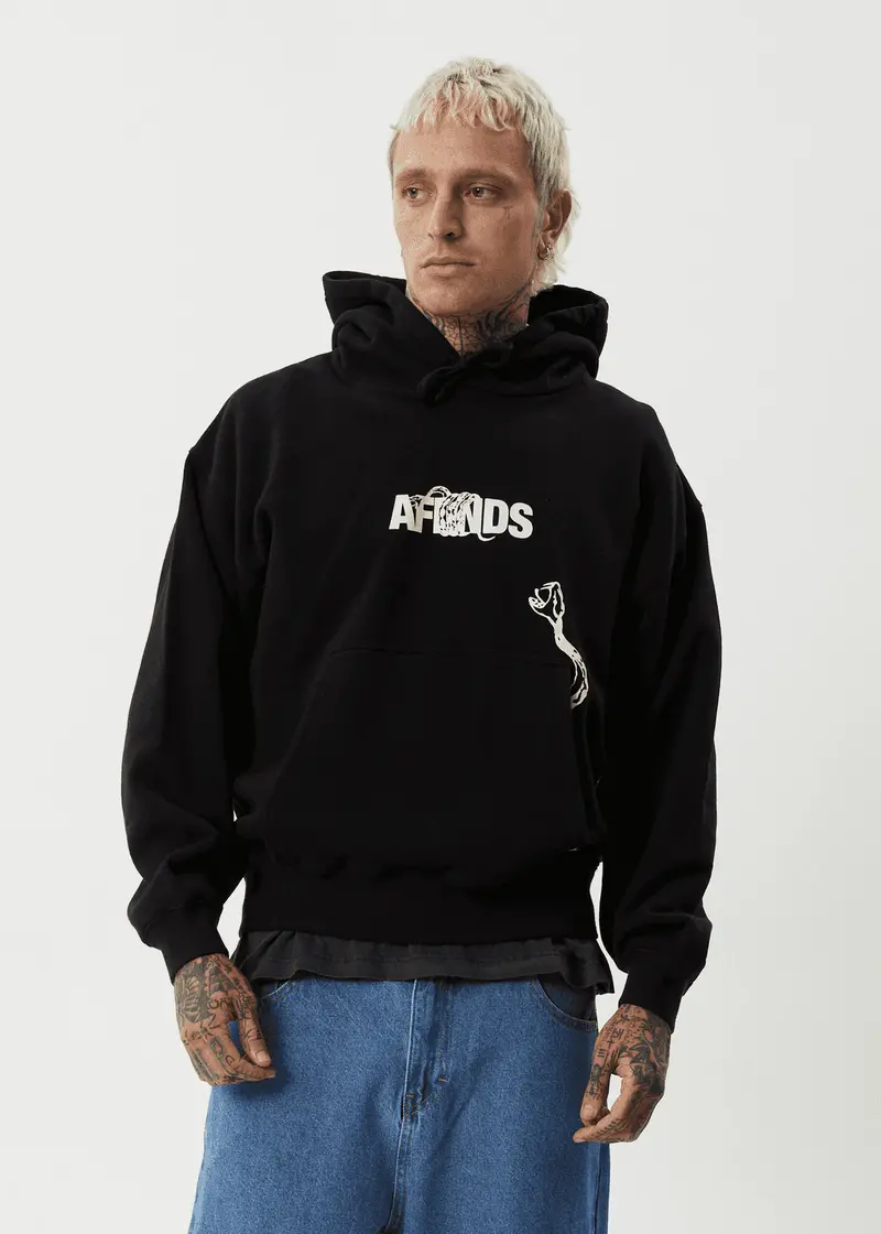 Afends Tread Heavyweight Boxy Hoodie – Organic Cotton Blend