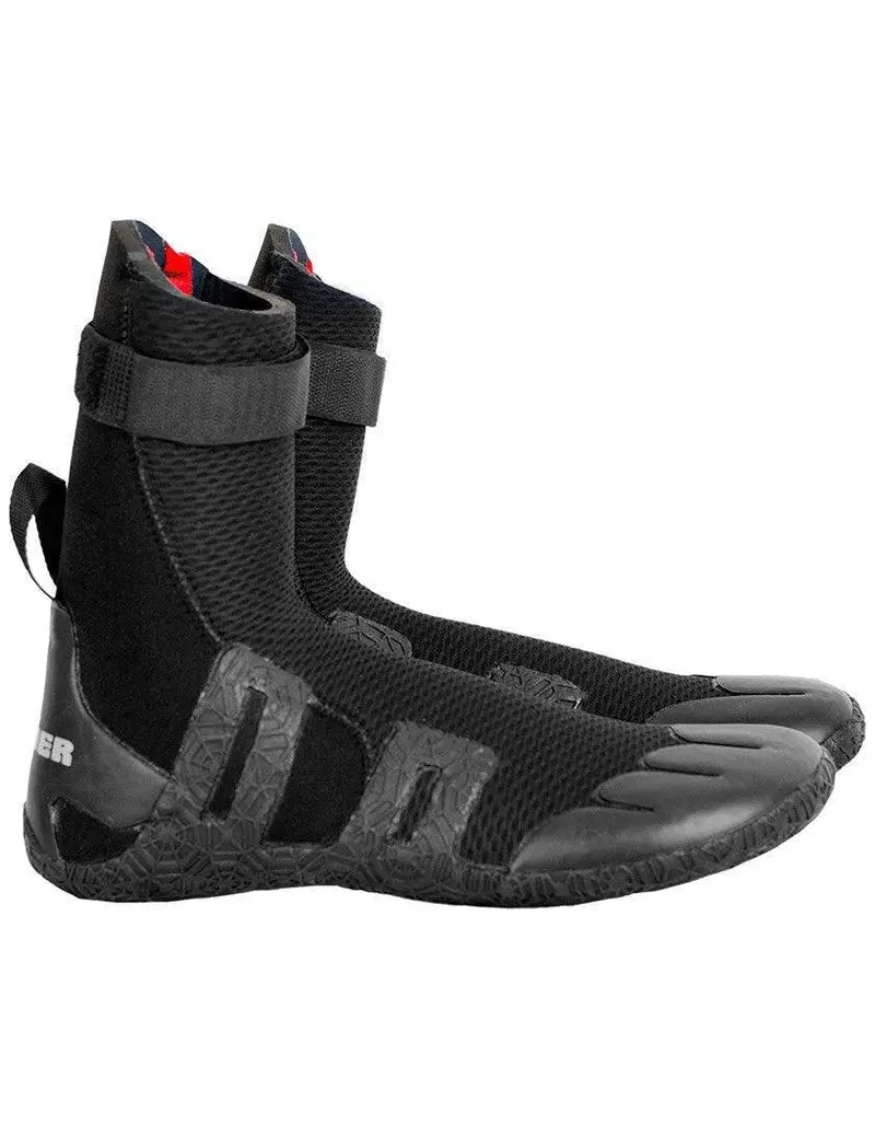 Alder Future Round Toe Wetsuit Boots – 6mm Black Neoprene Surf Booties