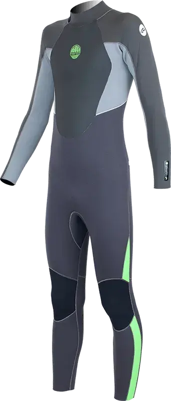Alder Stealth Junior Wetsuit – Kids’ 5/4 mm Back-Zip, Metallic Finish