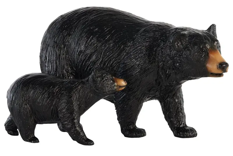 American Black Bear and Cub Figurine Set – 1:9 Wildlife Collection