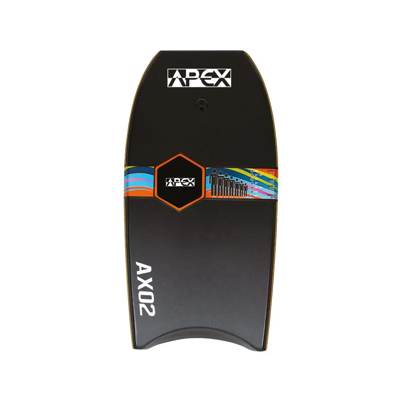 Apex AX02 Black Bodyboard with Ergonomic Contour Shape