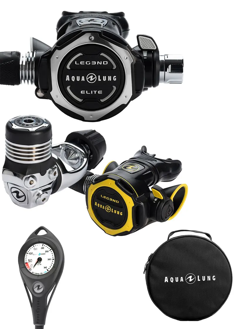 Aqualung Legend 3 Elite Yoke-Mount Regulator Set for Reliable Scuba Performance