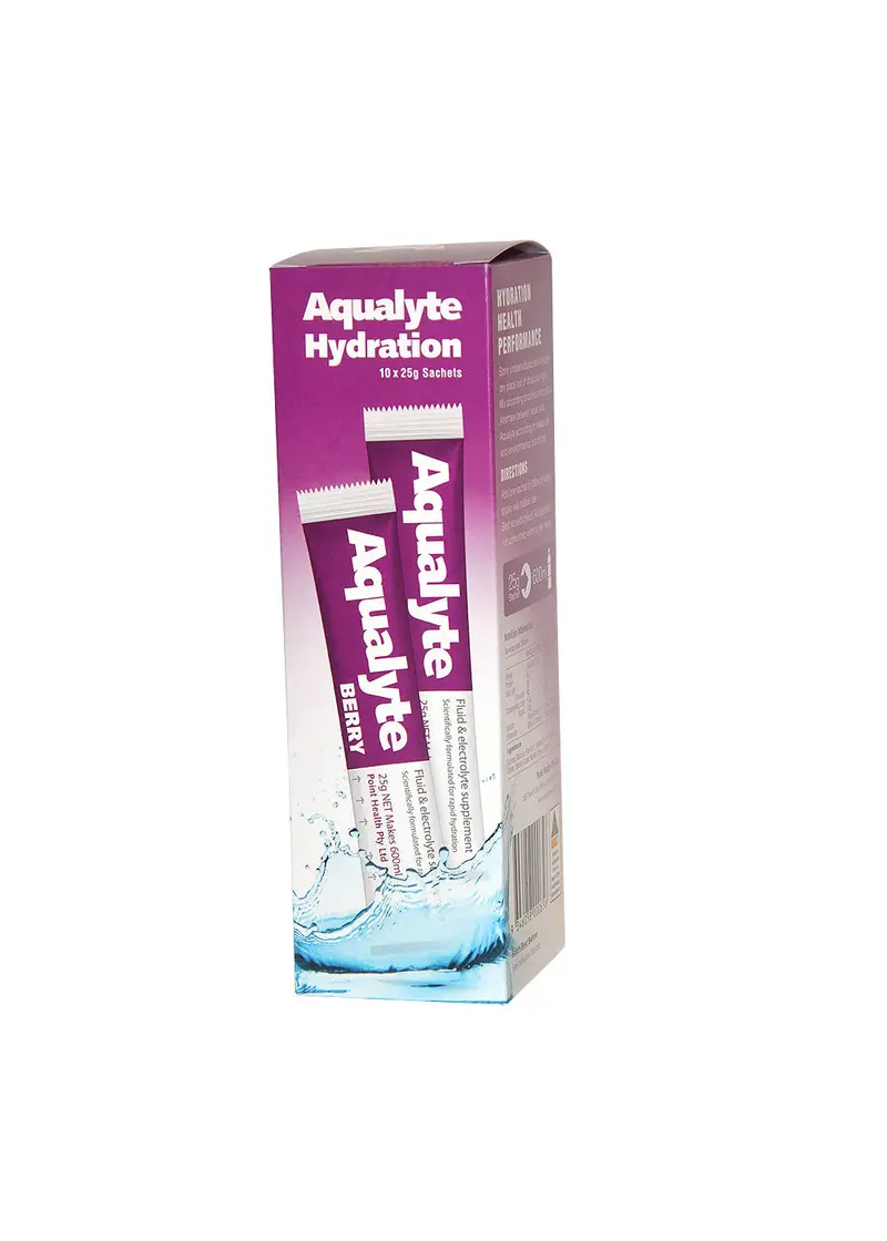 Aqualyte Berry Electrolyte Hydration Sachets – 10-Pack (25g Each)