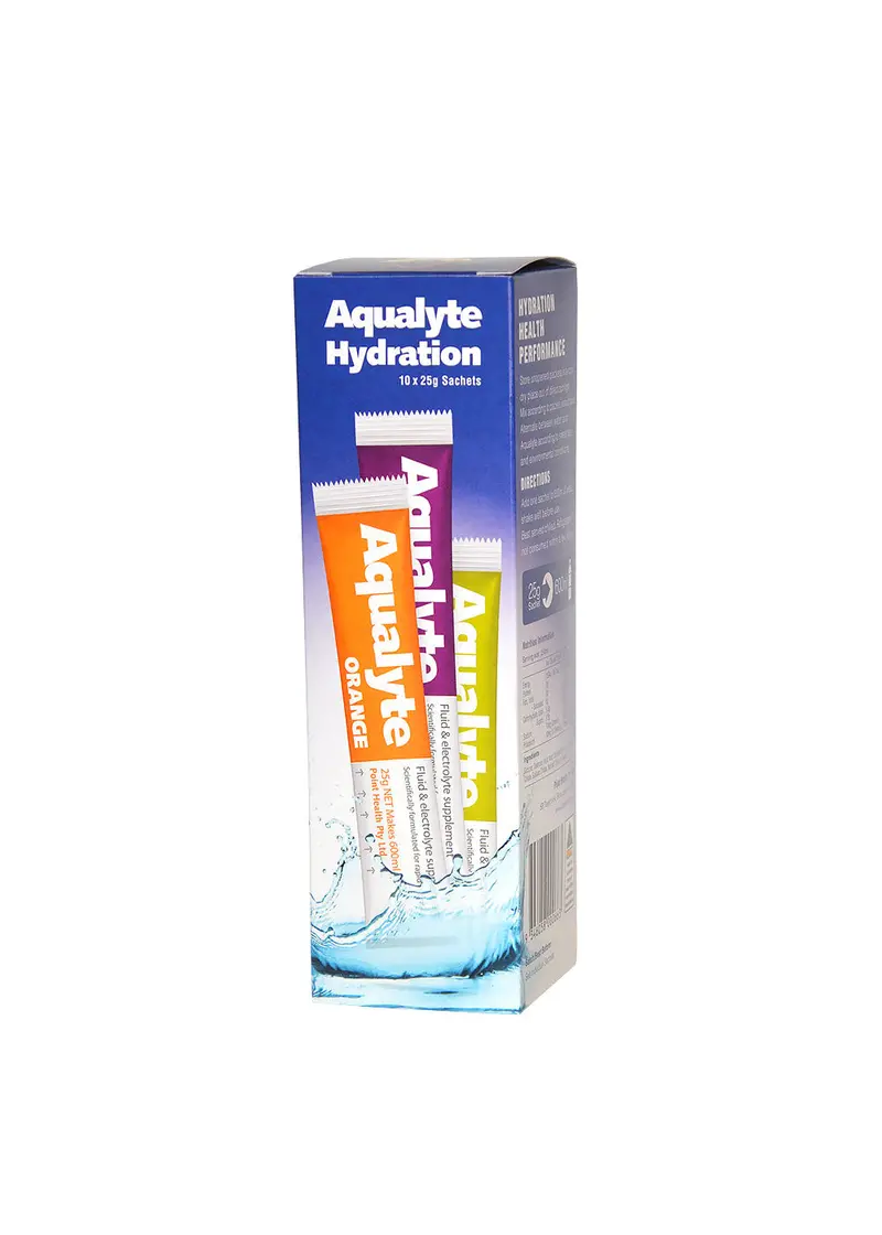 Aqualyte Mixed Flavor Electrolyte Hydration Sachets – 10-Pack (25g Each)