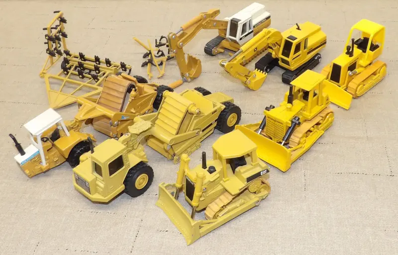 Assorted Unboxed Construction Vehicle Miniatures – Sold As-Is