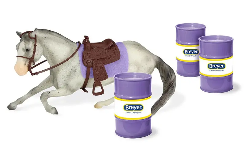 Barrel Racing Equestrian Set (1:12 Scale) #B-FS-10254