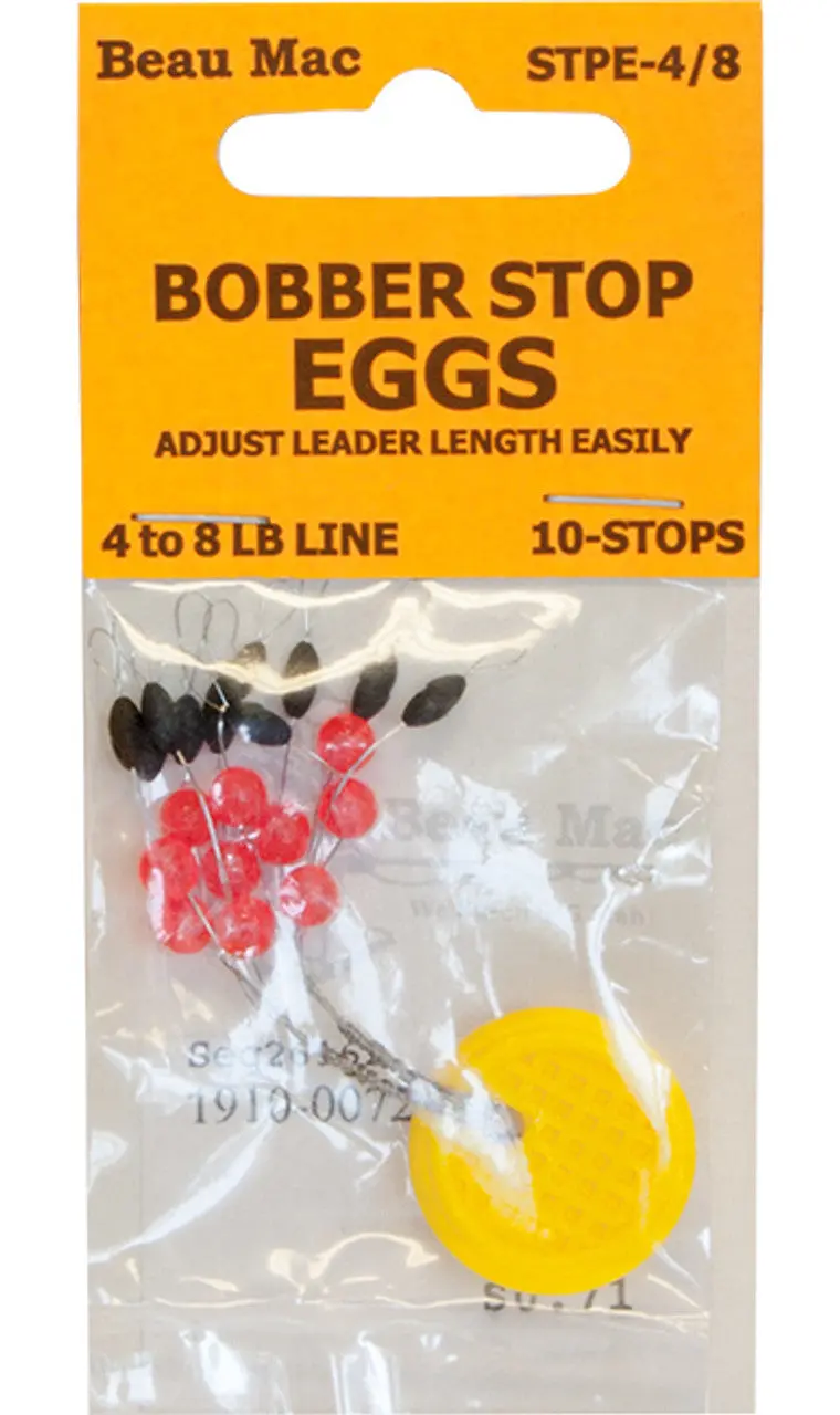 Beau Mac Adjustable Bobber Stops with Beads – 12-Pack